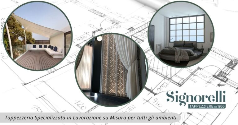 Tappezzeria specializzata in lavorazione su misura per tutti gli ambienti a Bergamo da Signorelli 2001