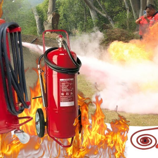 Vendita estintori carrellati a polvere da 30 kg a 100 kg a Bergamo da ATL Antincendi