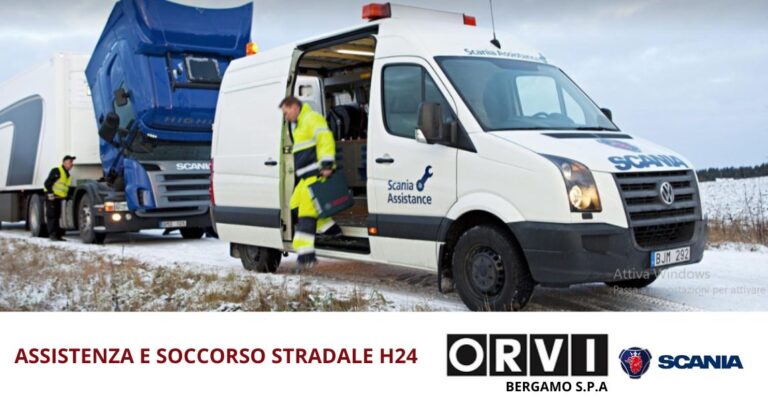 Scania Assistance soccorso stradale h24 a Bergamo da O.R.V.I.